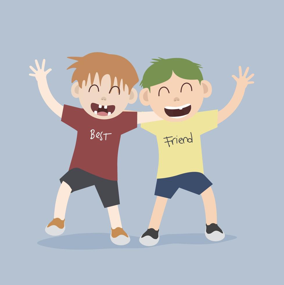 Best Friend Flat Illustration vector