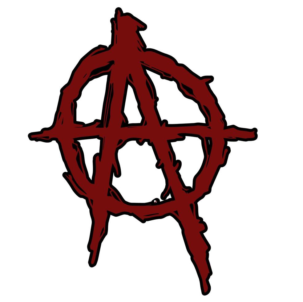símbolo de estilo punk de anarquía vector