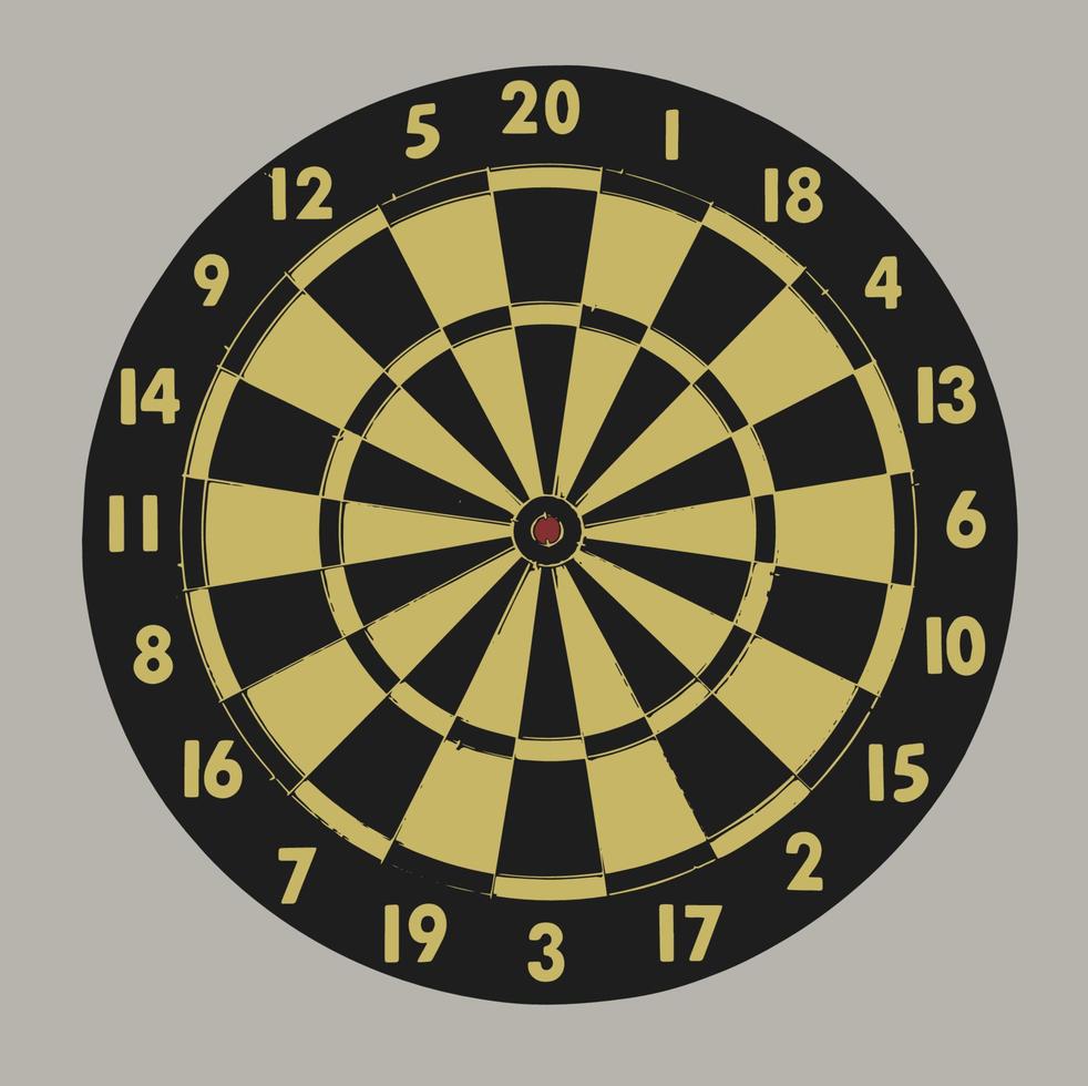 Vintage Dart Board Game vector