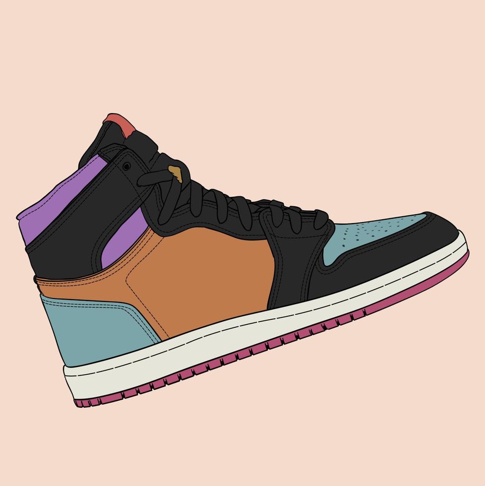 Cool Shoes for Playing Basketball vector