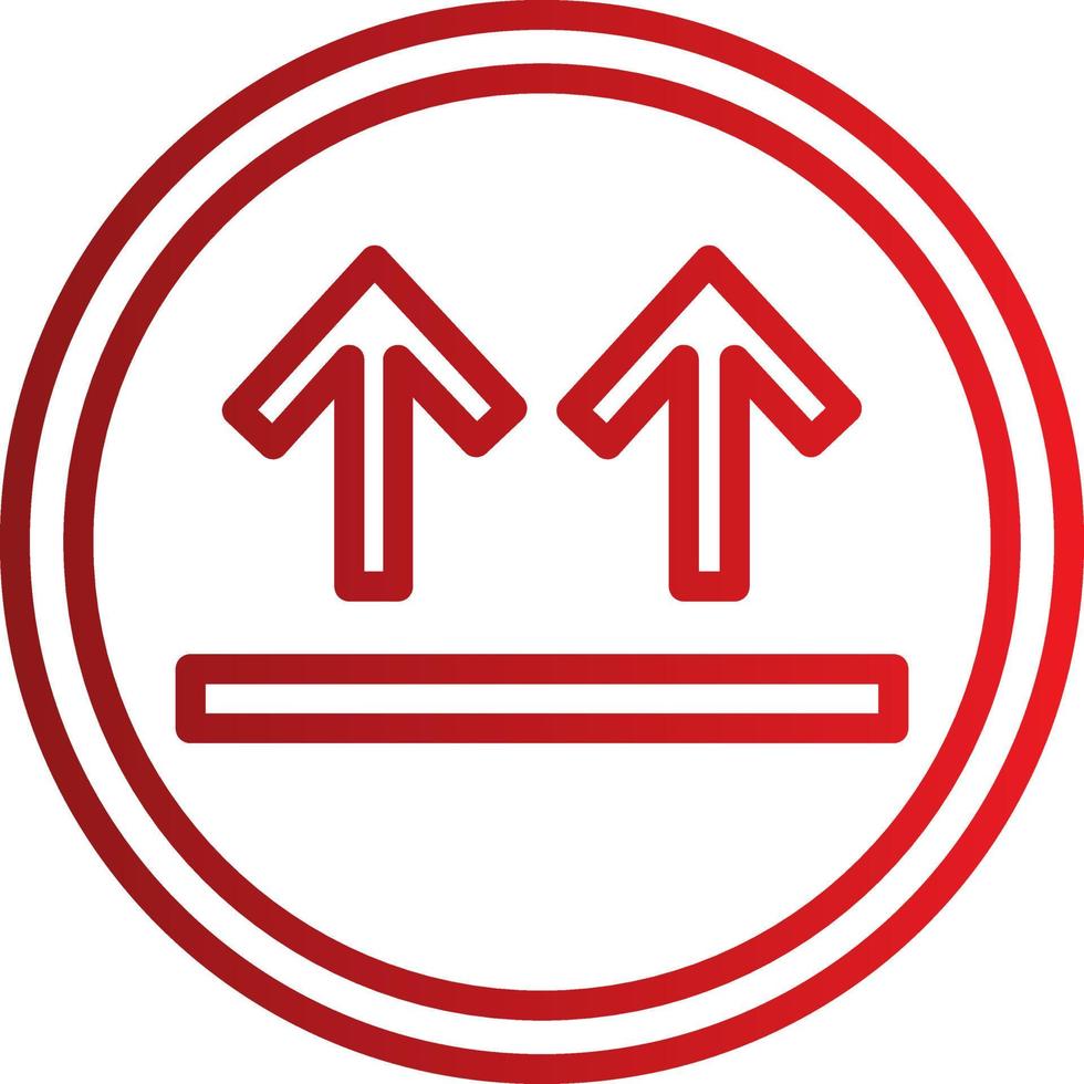 This Side Up Arrow Vector Icon