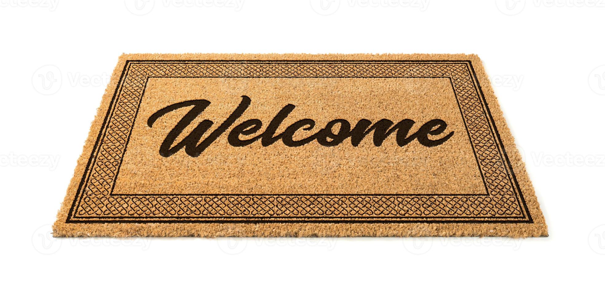 Welcome Mat Isolated On A White Background photo