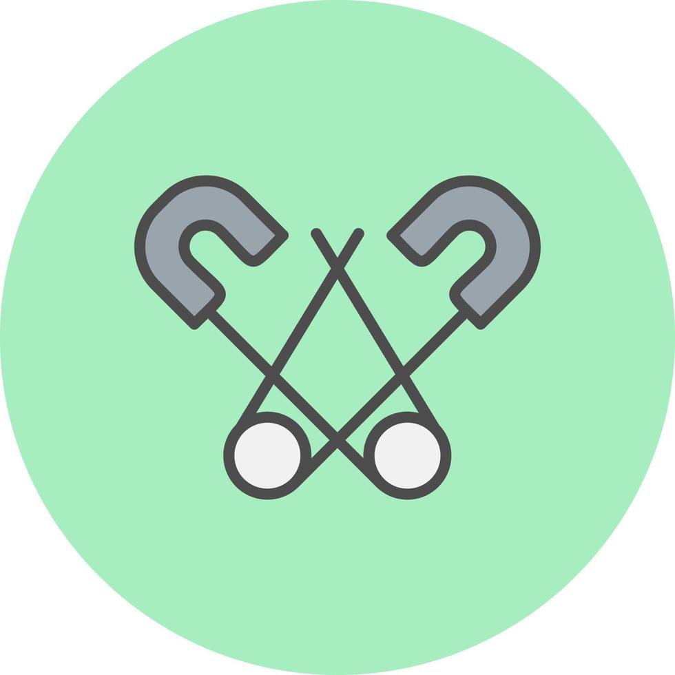Safety Pins Vector Icon
