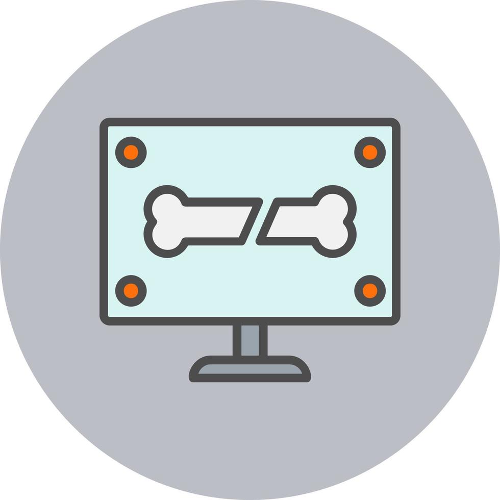 X-ray Bone Vector Icon Design