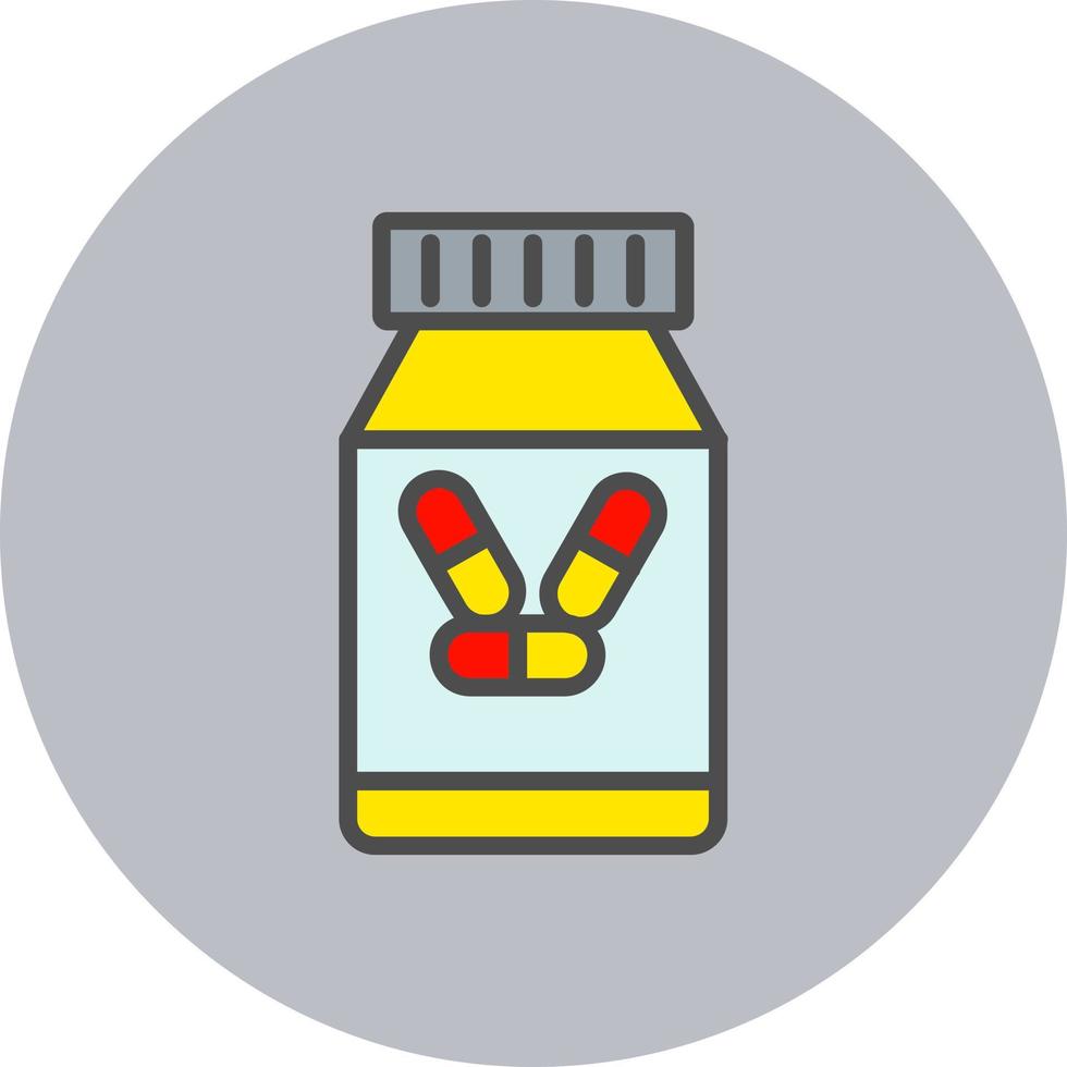 Pill Jar Vector Icon Design