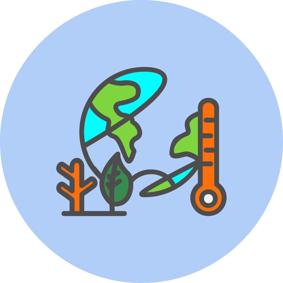 diseño de icono de vector de calentamiento global