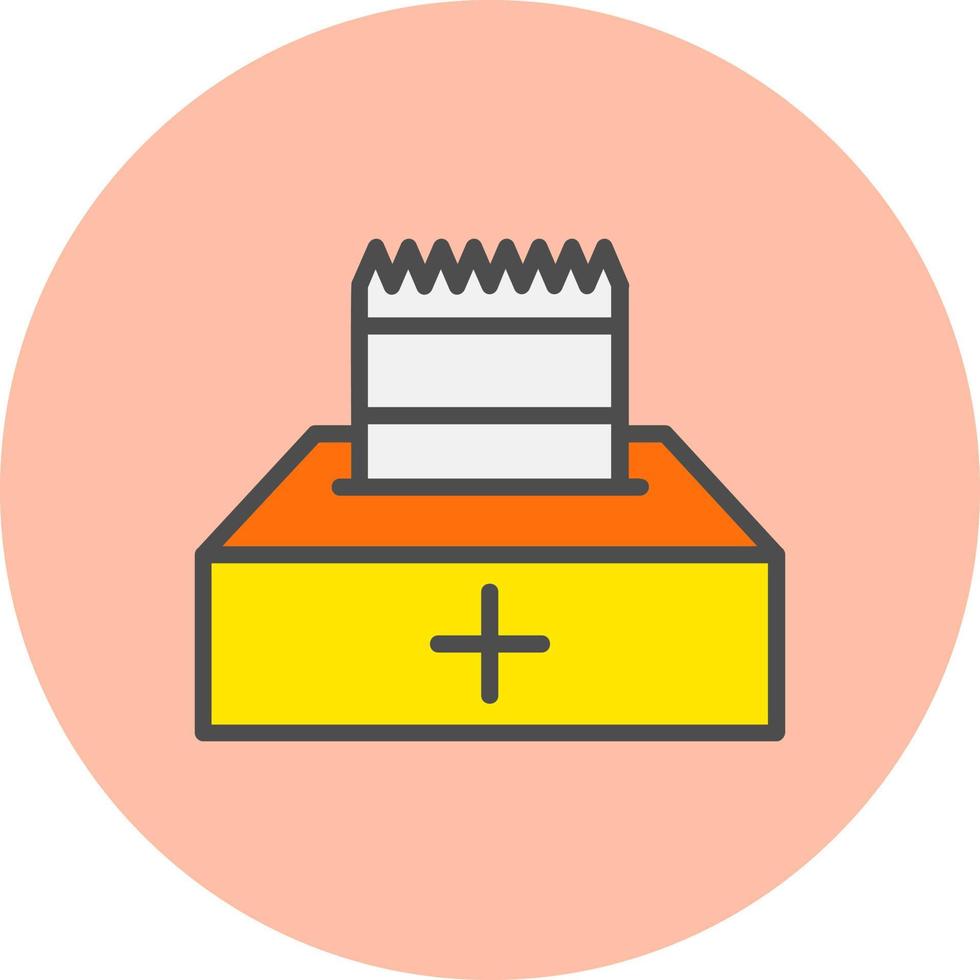 Tissue Box Vector Icon Design