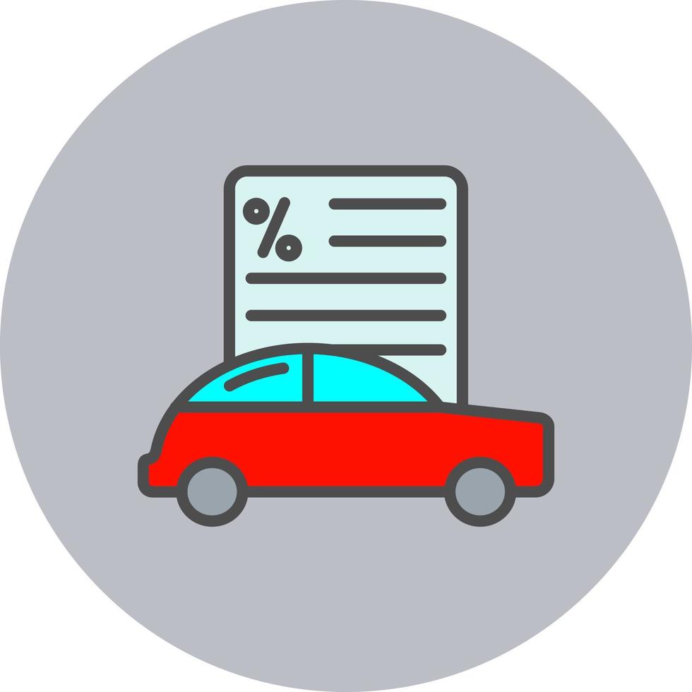 icono de vector de préstamo de coche