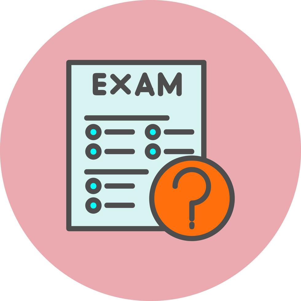 icono de vector de examen