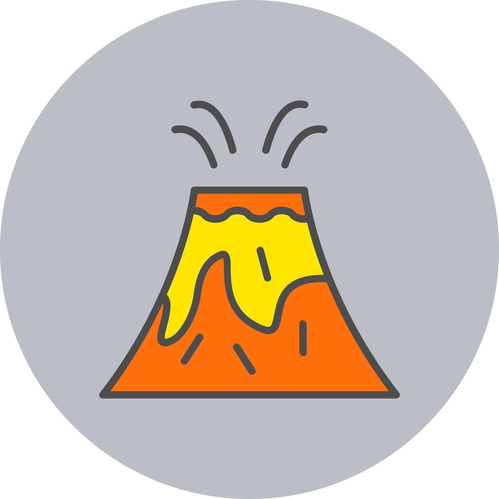 icono de vector de volcán