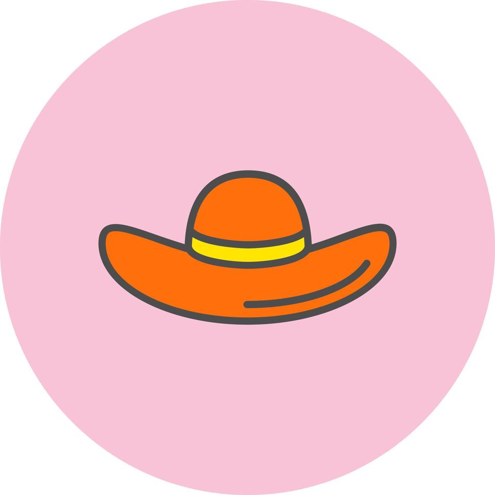 icono de vector de sombrero