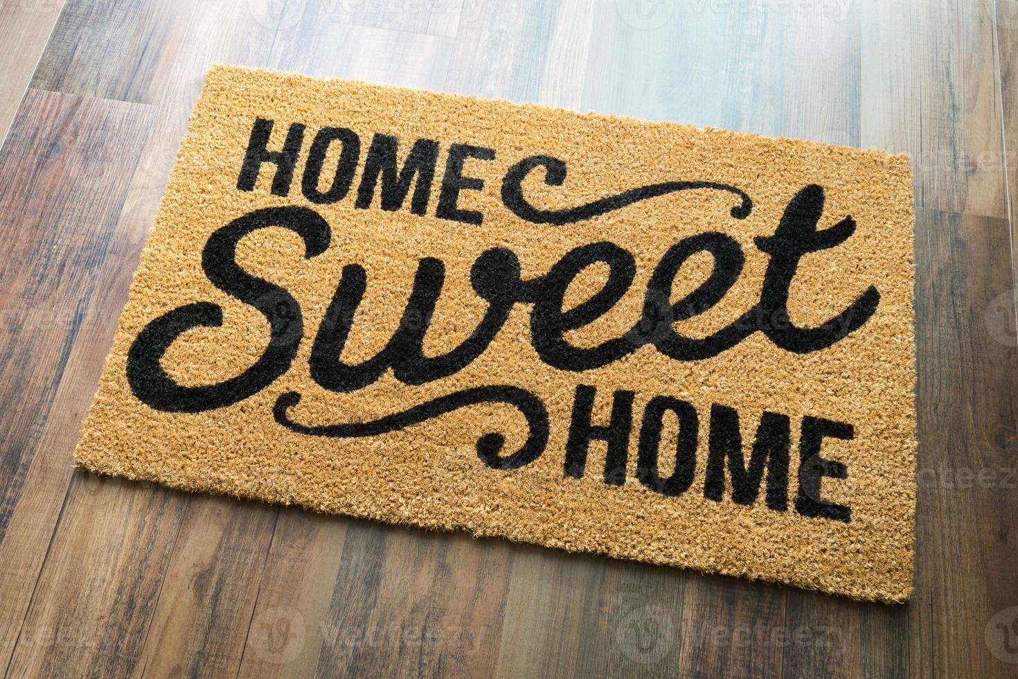 Home Sweet Home Welcome Mat On Floor photo