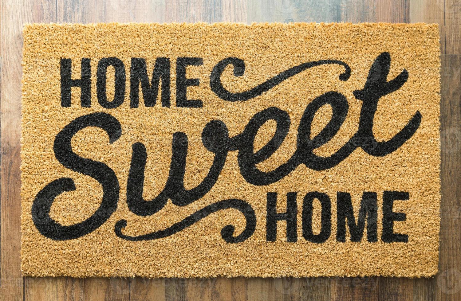 Home Sweet Home Welcome Mat On Floor photo