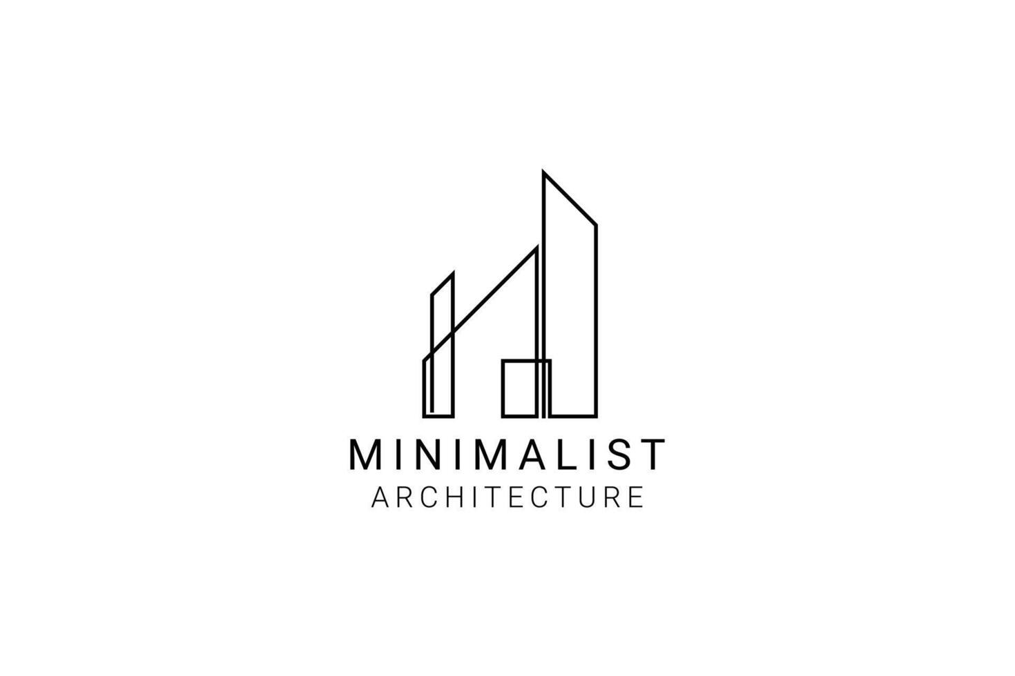 plantilla de diseño de logotipo de arquitectura minimalista vector