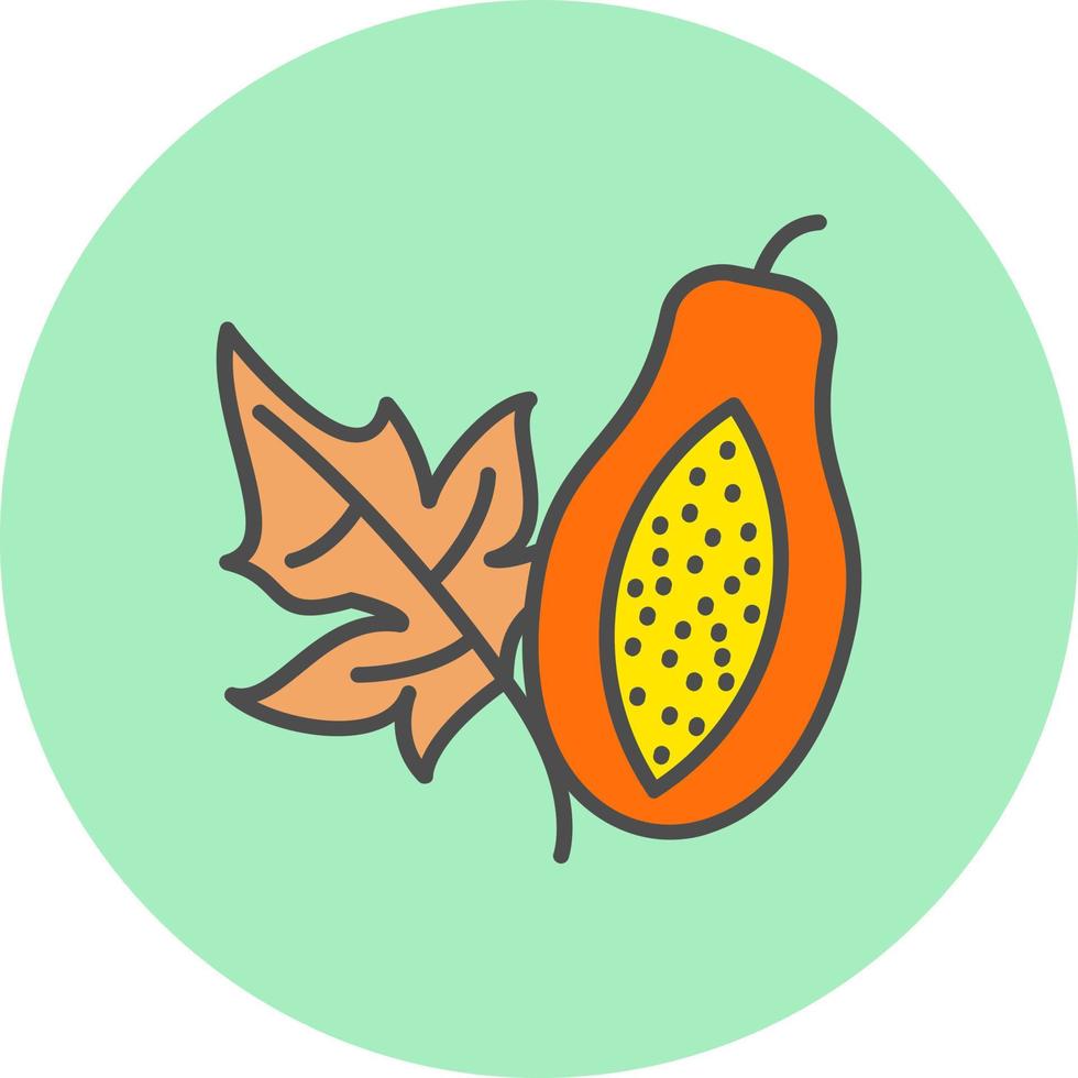 Papaya Vector Icon