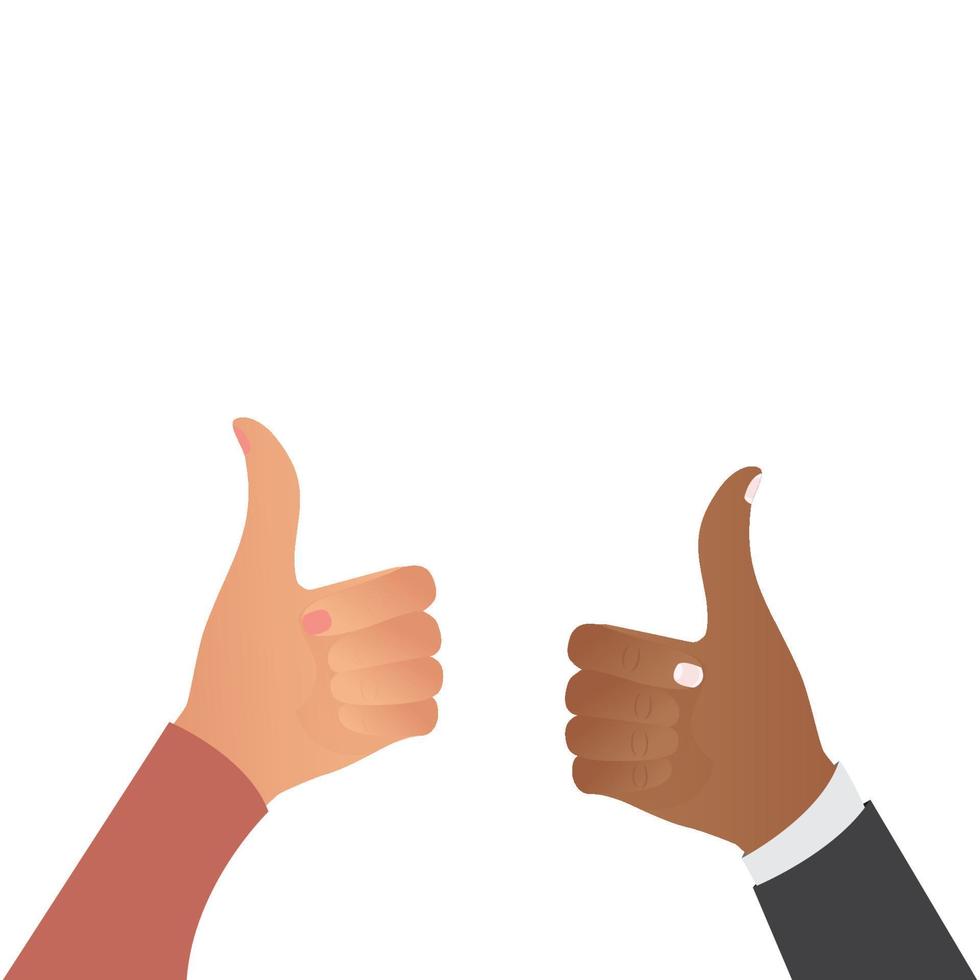 Mutual Agreement Assent Thumbs Up vector illustration graphic