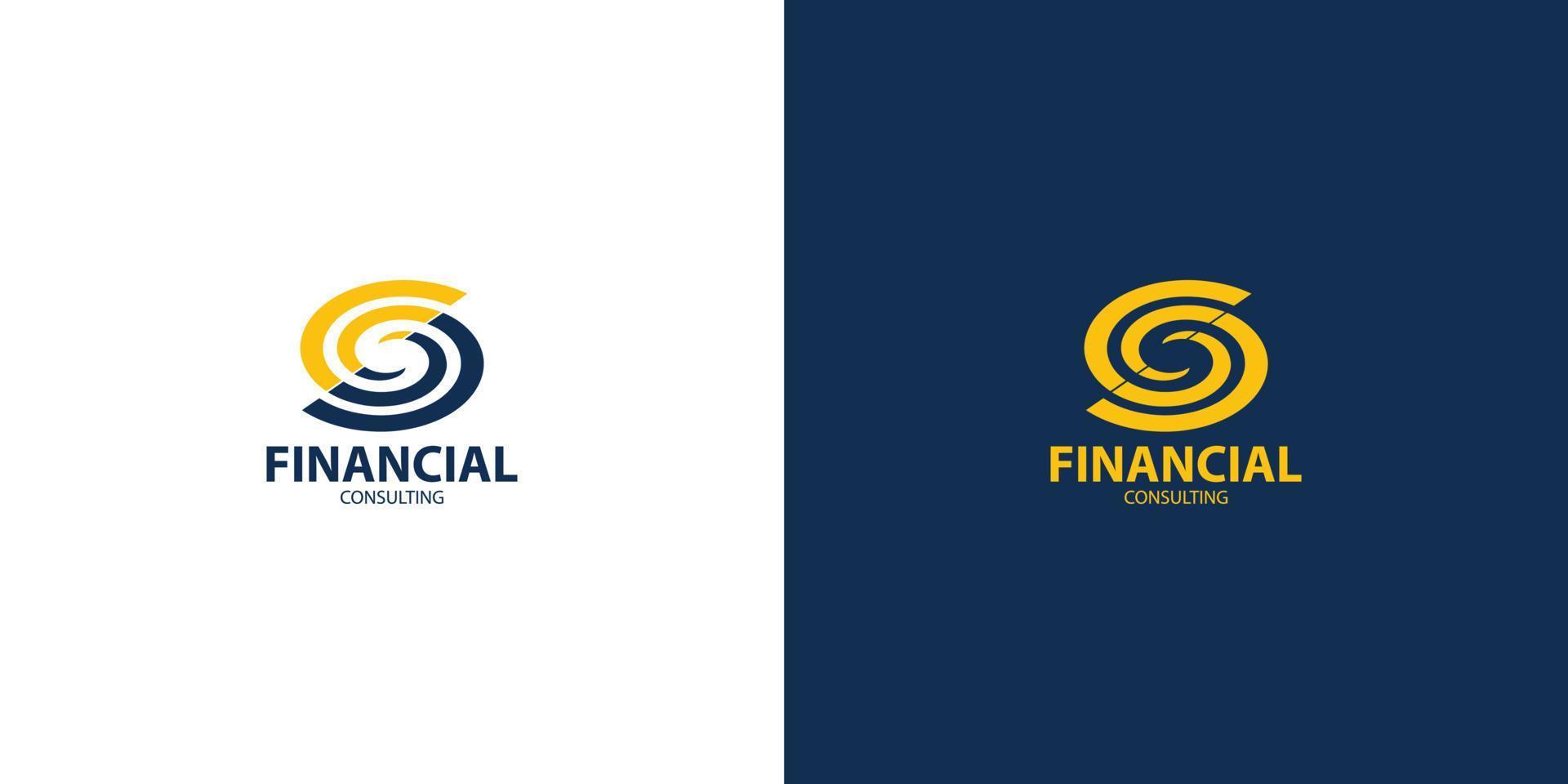 logotipo minimalista moderno de consultoría financiera vector