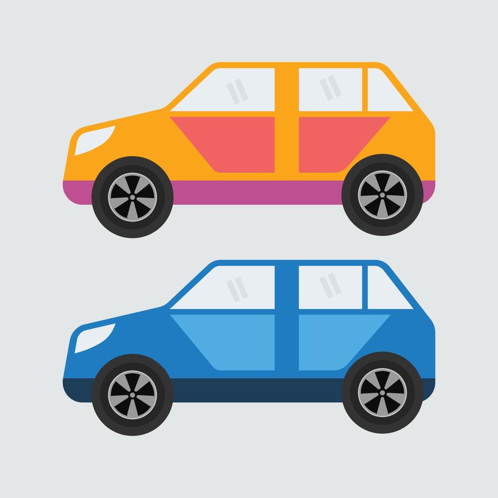 simple minimalist car illustration vector