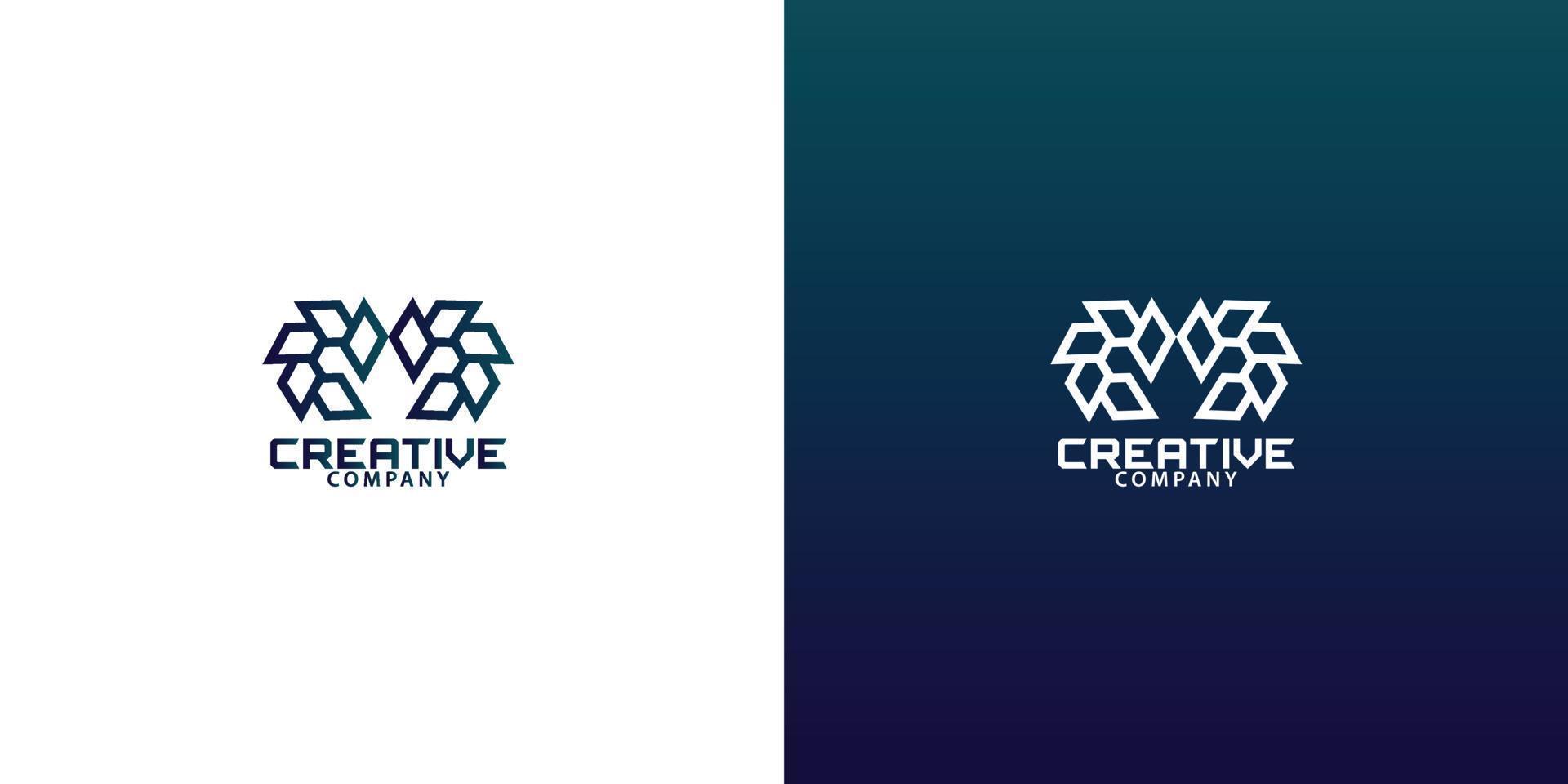 geometric shape modern logo template vector