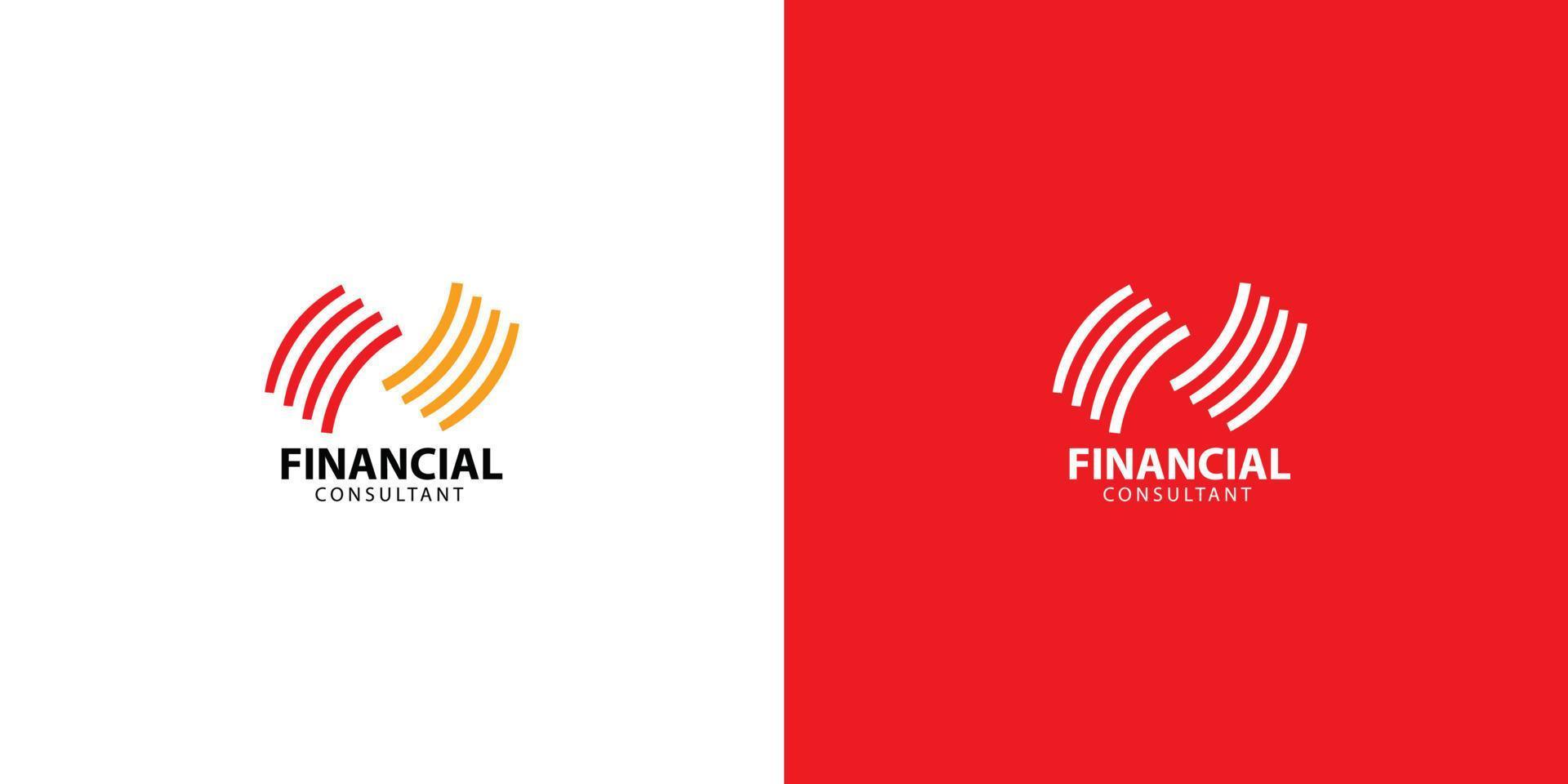financial consulting modern minimalist logo vector