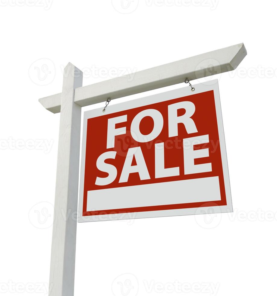 For Sale Real Estate Sign Isolated photo