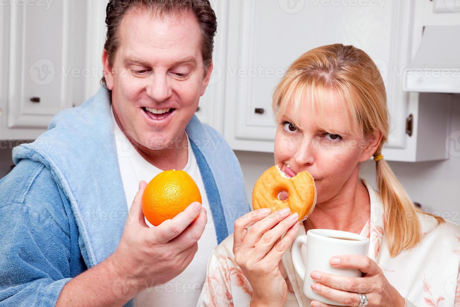 Fruit or Donut Healthy Eating Decision photo