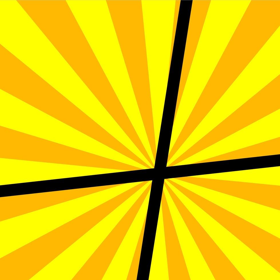 Yellow burst comic background vector