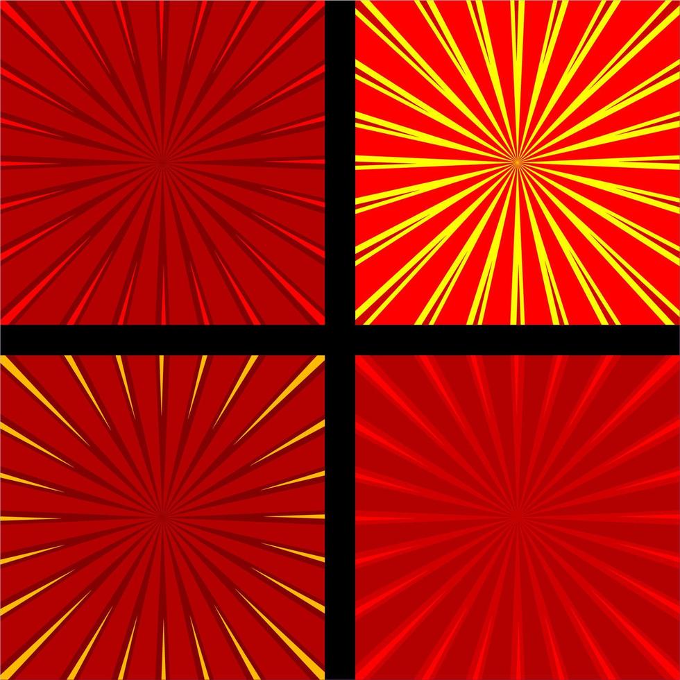 fondo rojo abstracto cómico vector