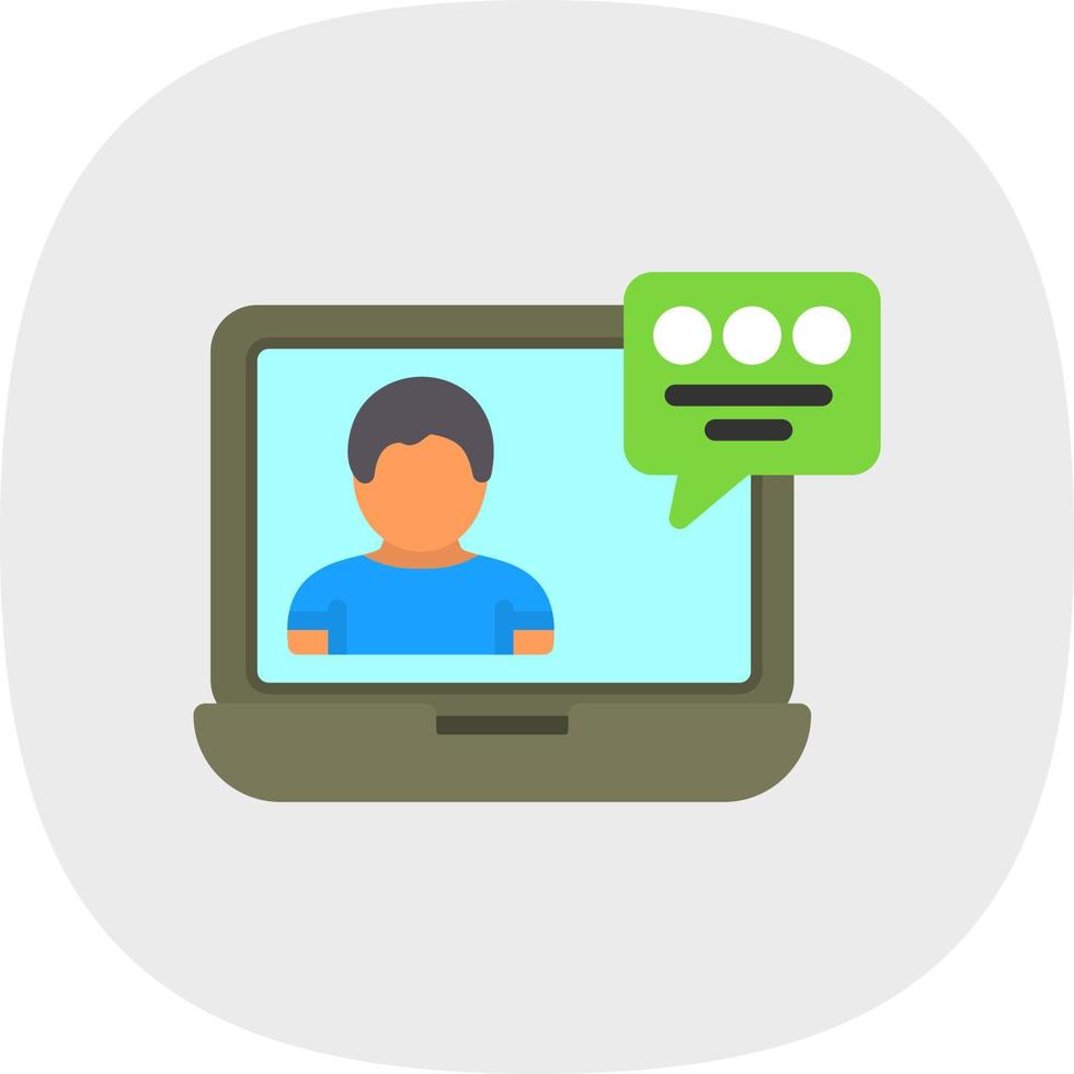Video Conference Vector Icon Design