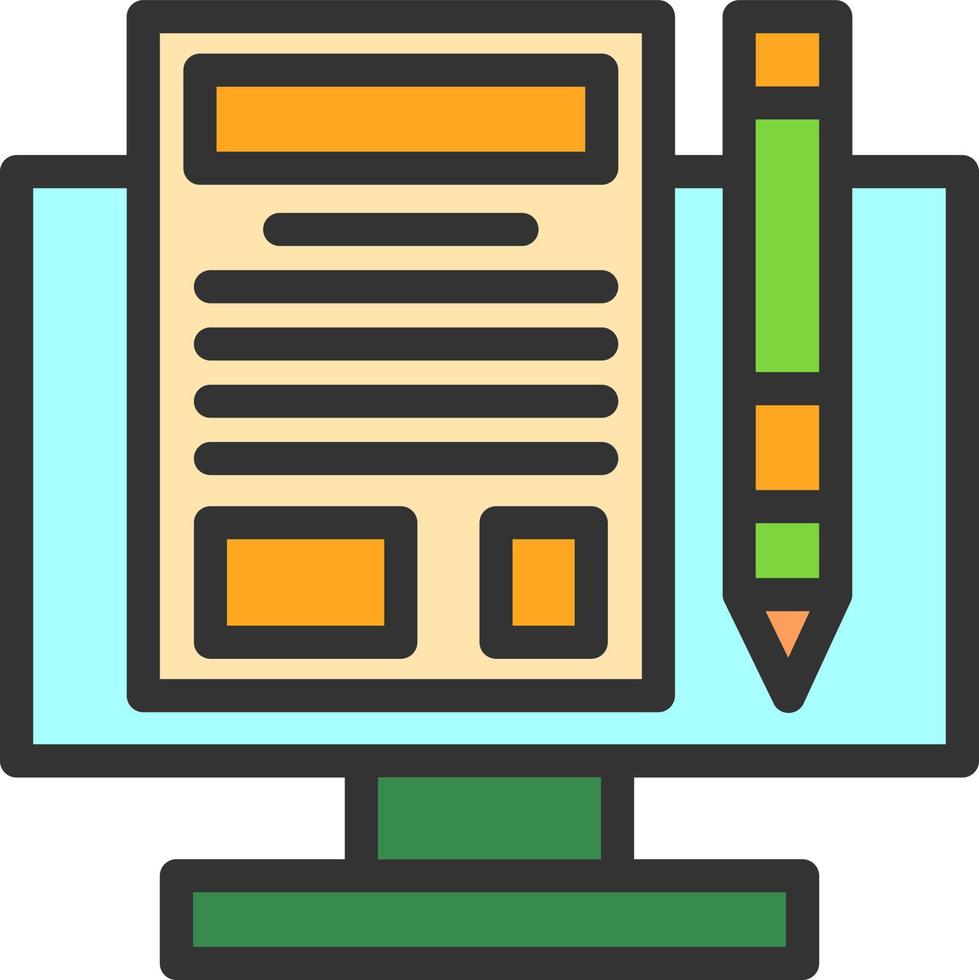 Making Blog Vector Icon Design