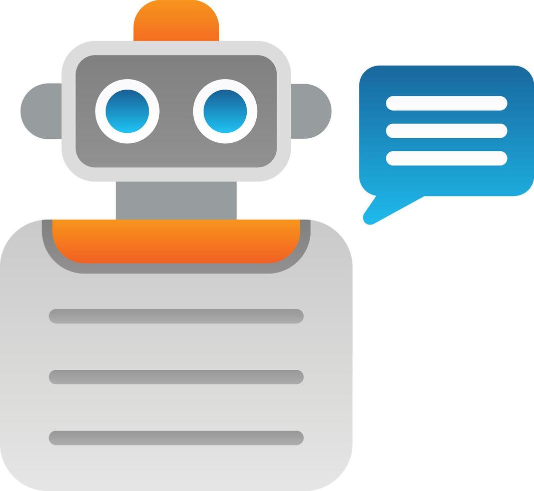 Robot Advisor Vector Icon Design