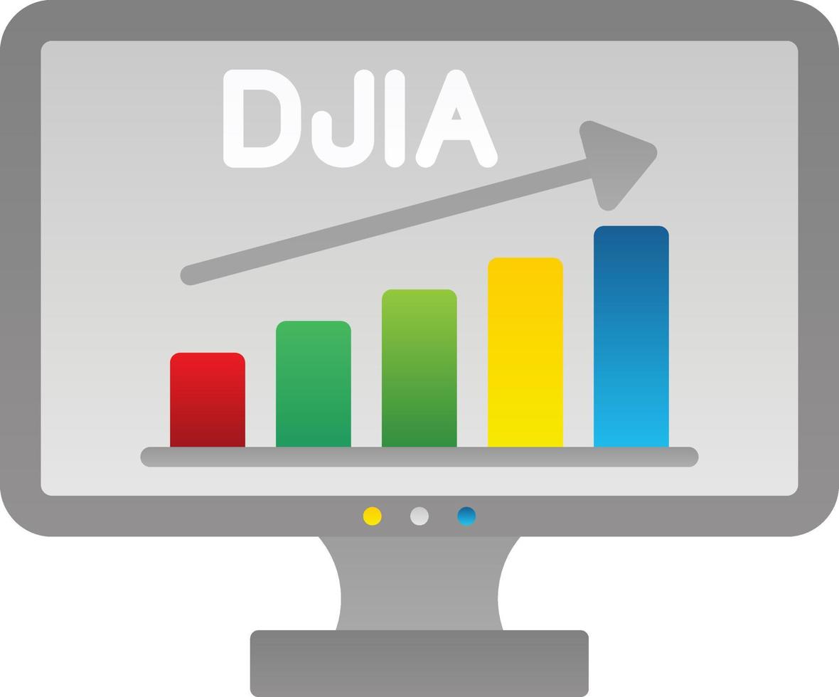 diseño de icono de vector de djia