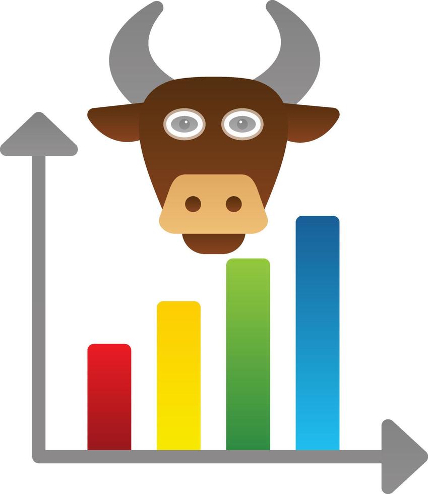 Bull Market Vector Icon Design