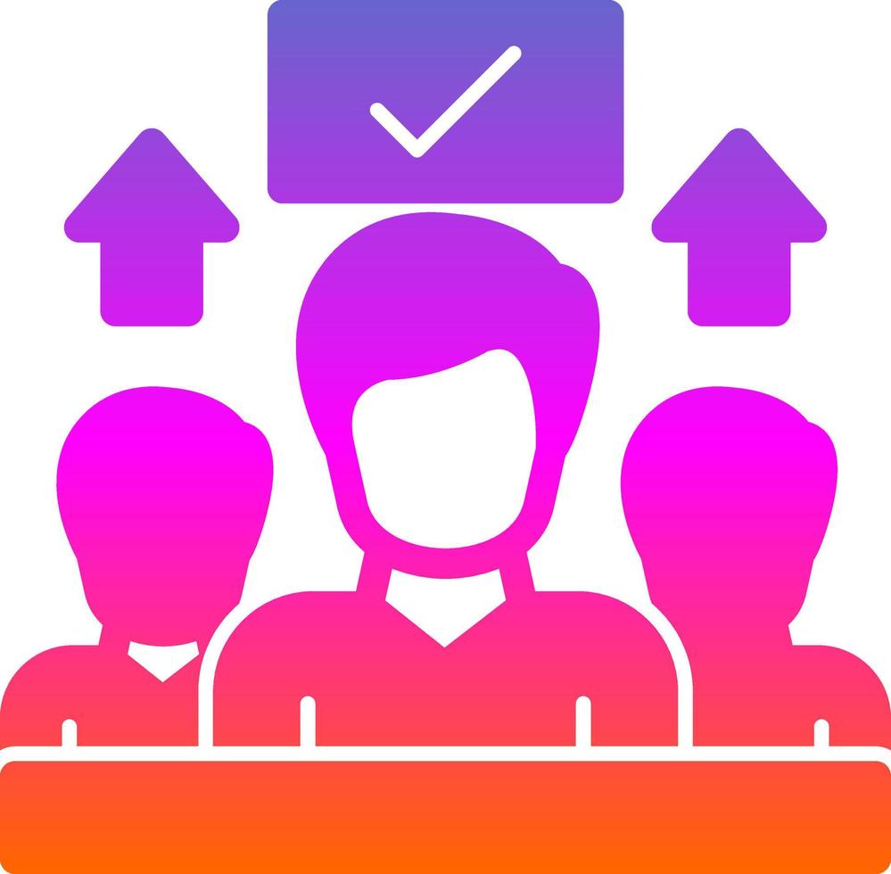 Motivated Team Vector Icon Design