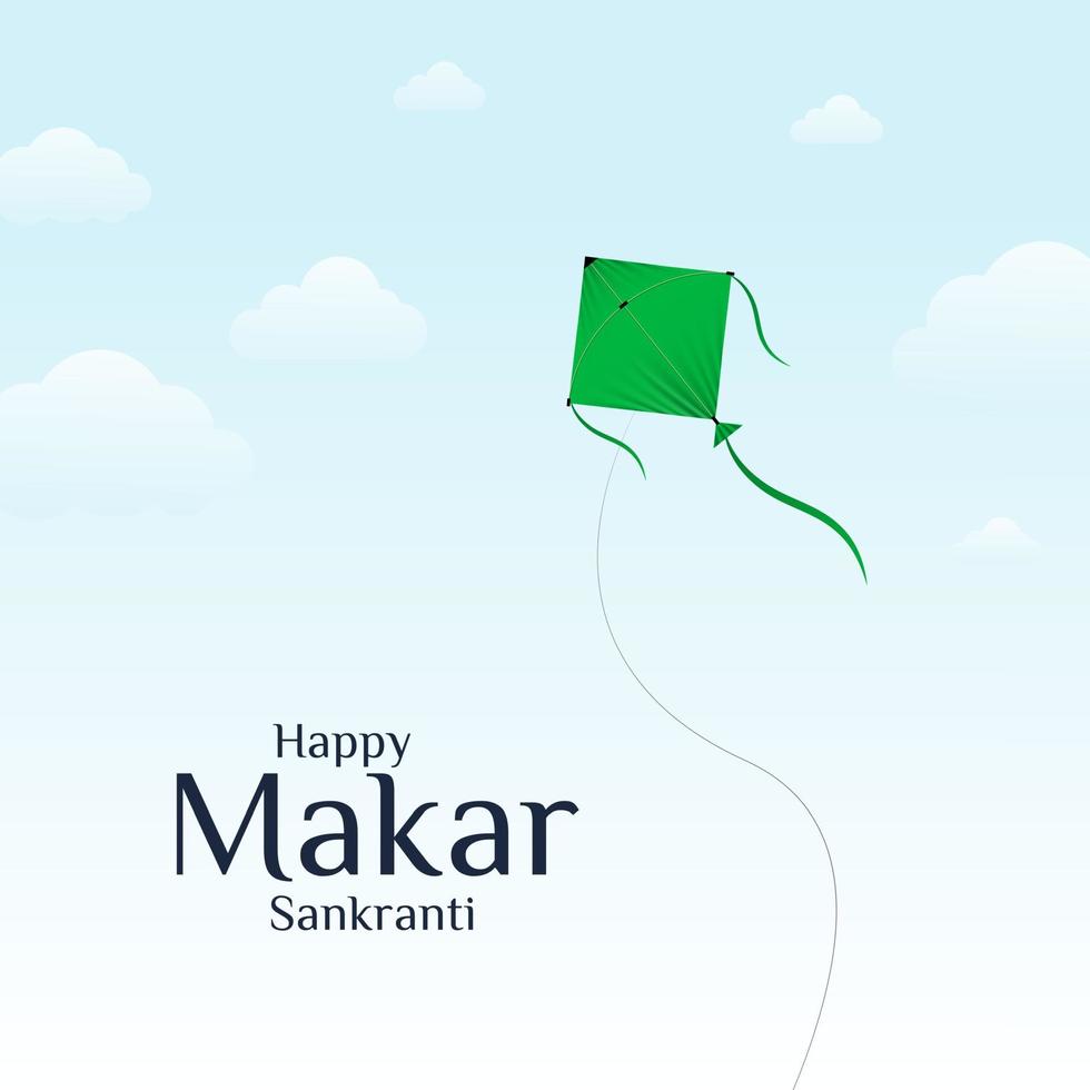 Happy Makar Sankranti Social Media Post vector