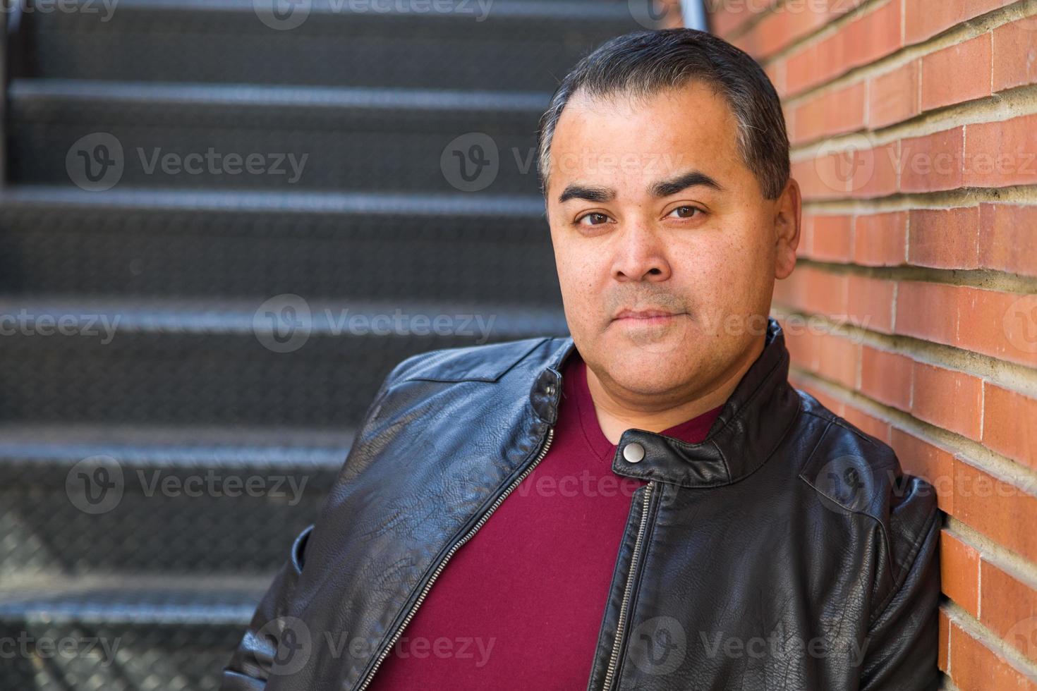 Headshot Portrait of Handsom Hispanic Man photo