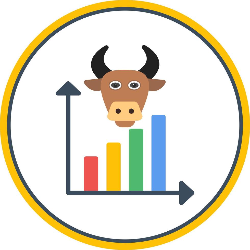 Bull Market Vector Icon Design