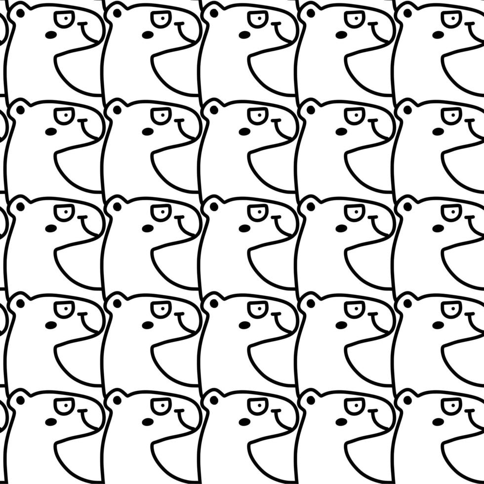 seamless pattern of cute monster cartoon vector