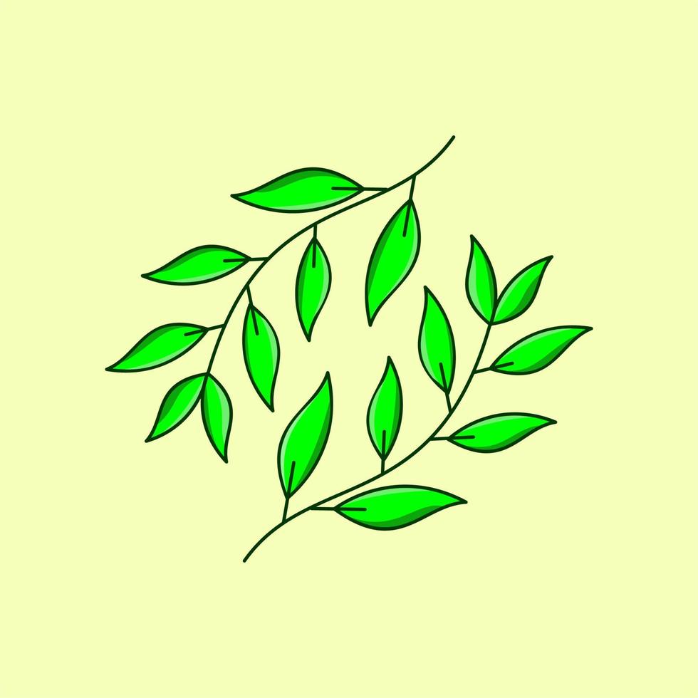 logotipo de adorno de hoja vector