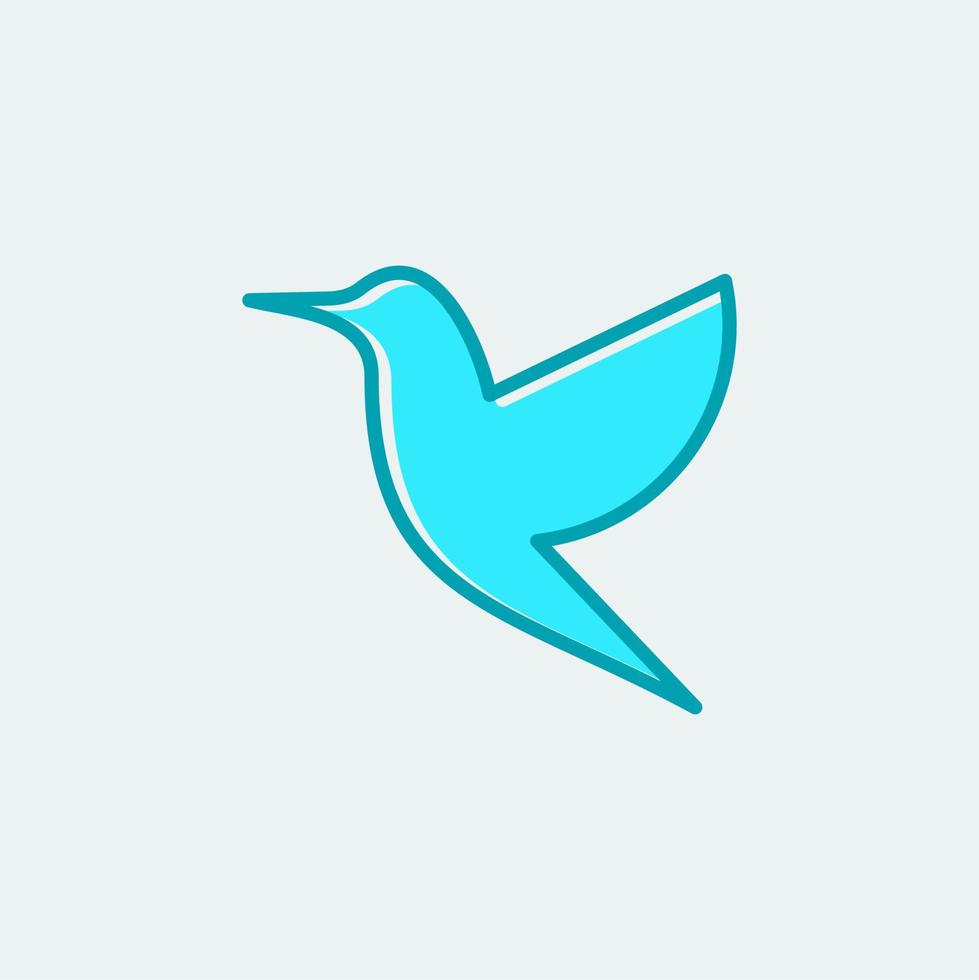 logotipo de pájaro colibri vector