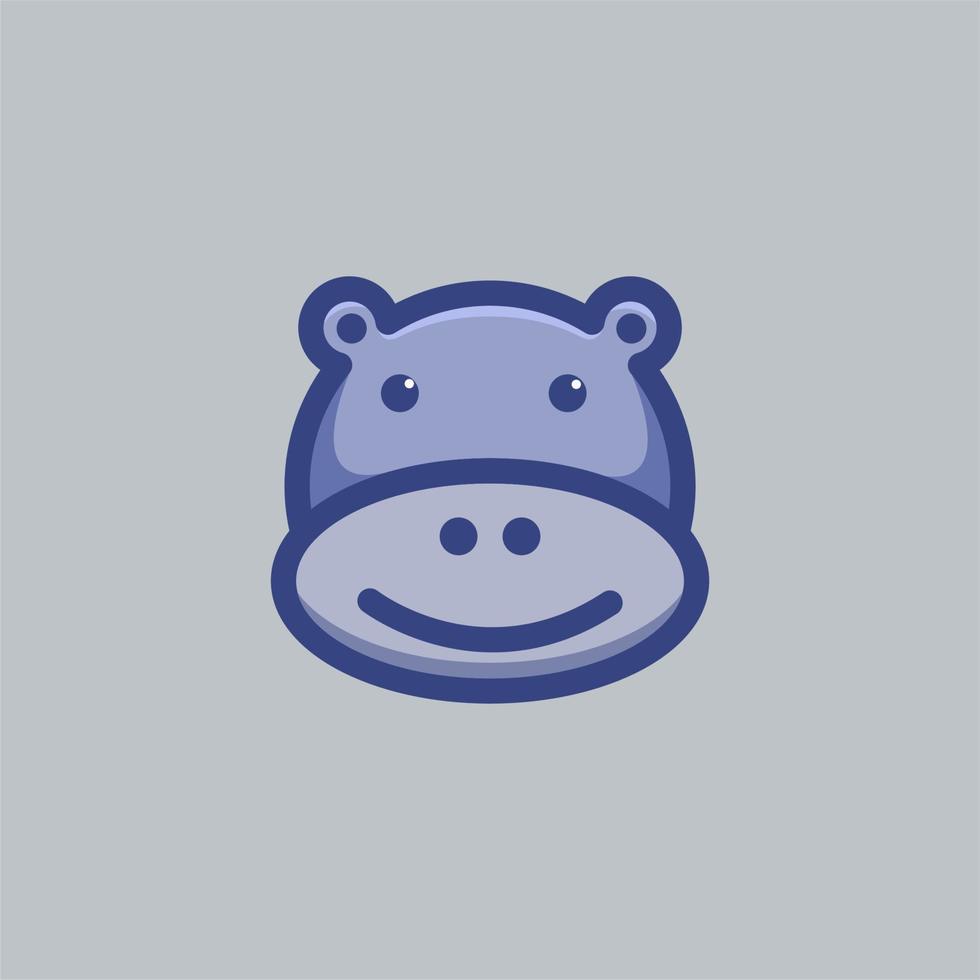 Cute Hippo Design vector