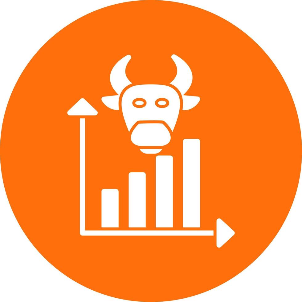 Bull Market Vector Icon Design