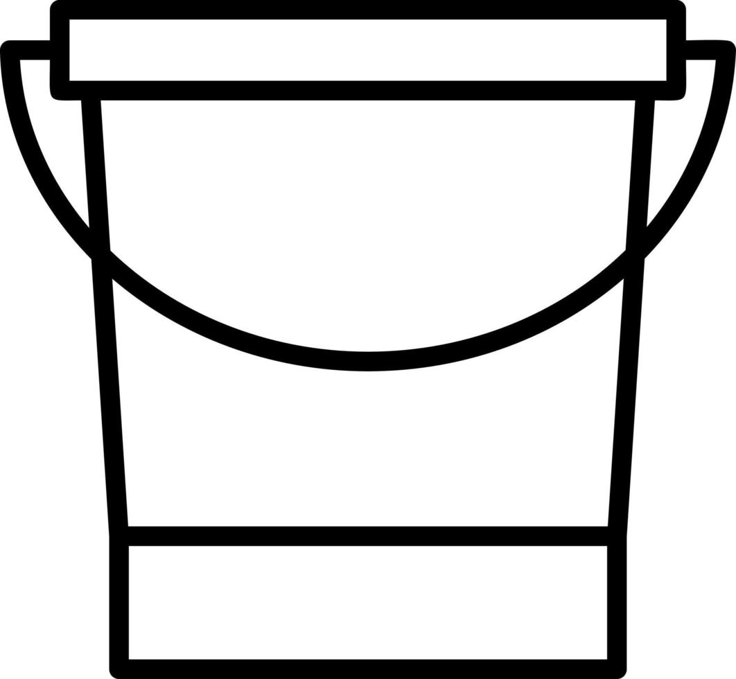 Water Bucket Vector Icon Design