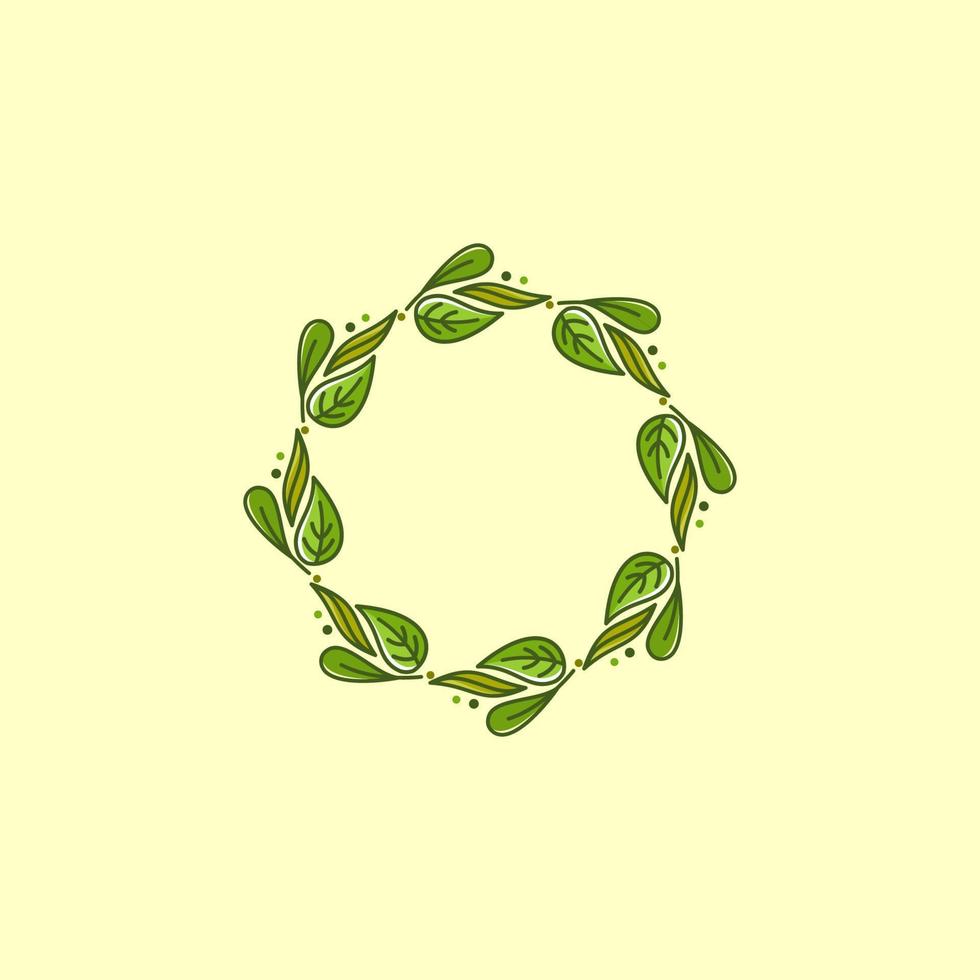 Leaf Circle Design vector