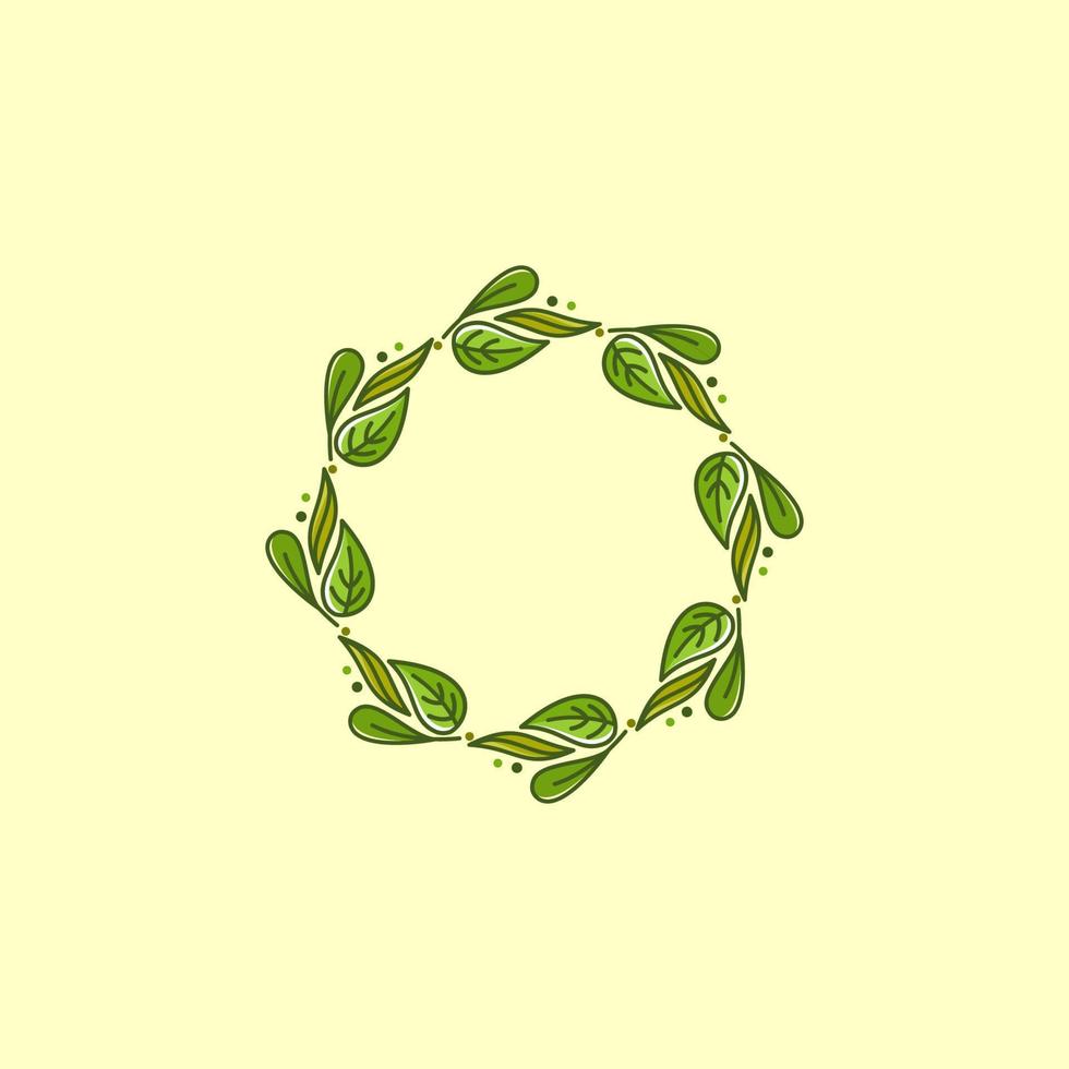 Leaf Circle Design vector