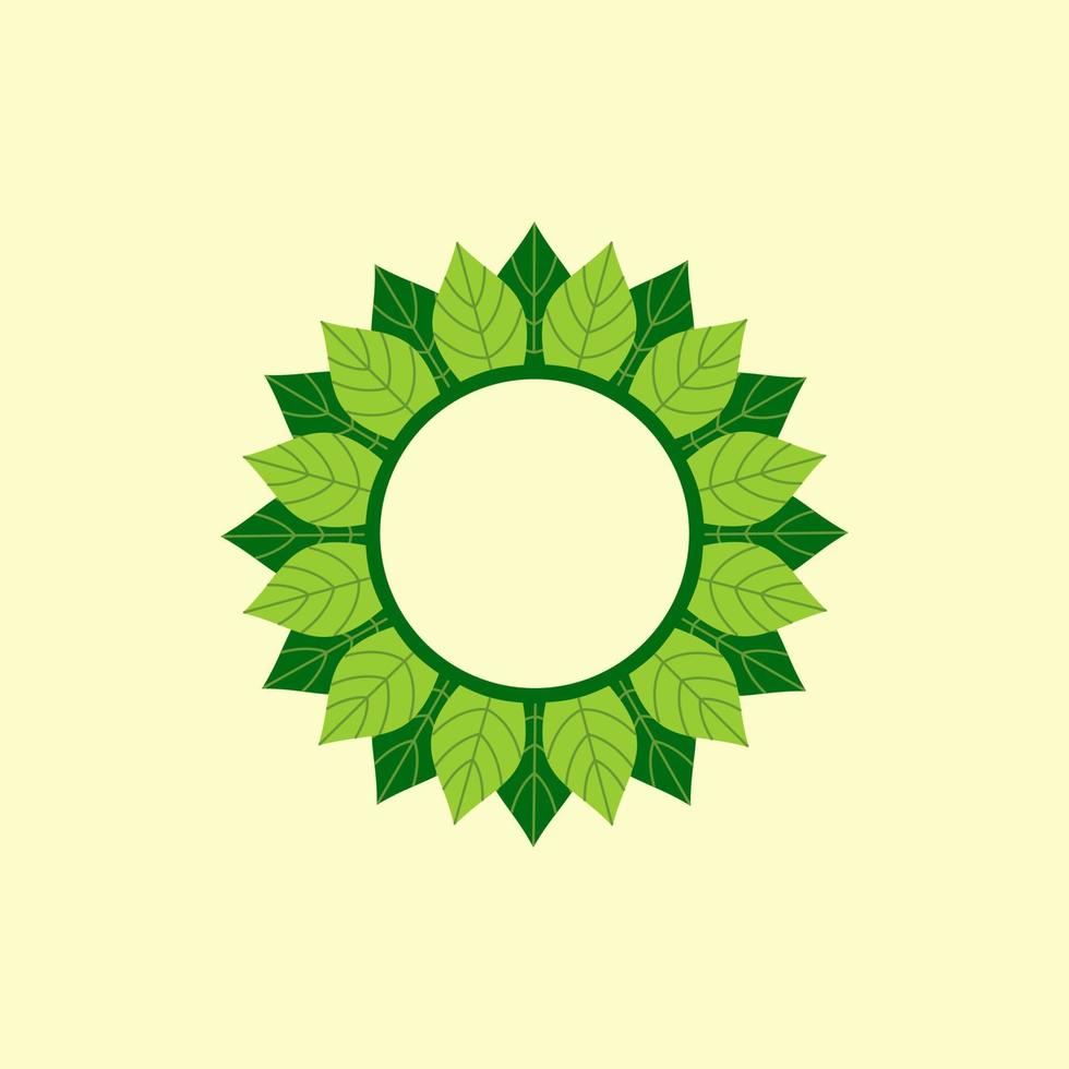 Circle Leaf Illustration vector