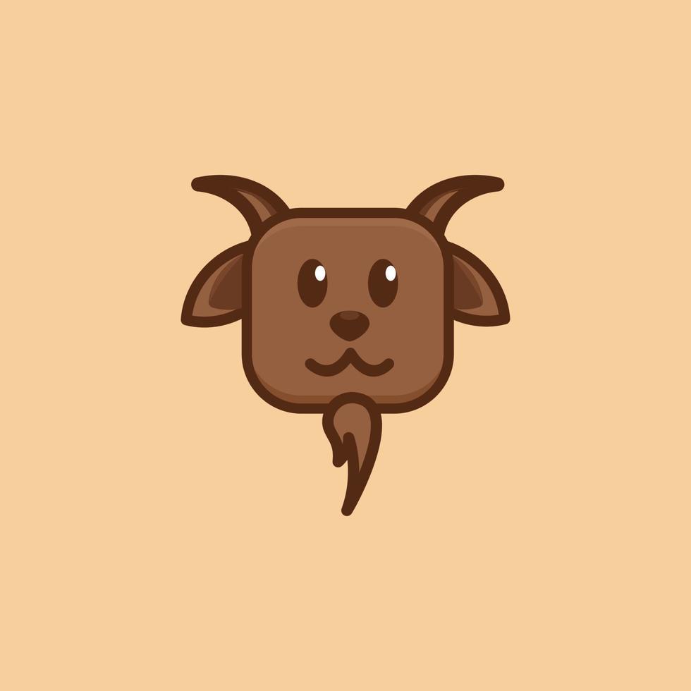 Cute Goat Design Illustration vector