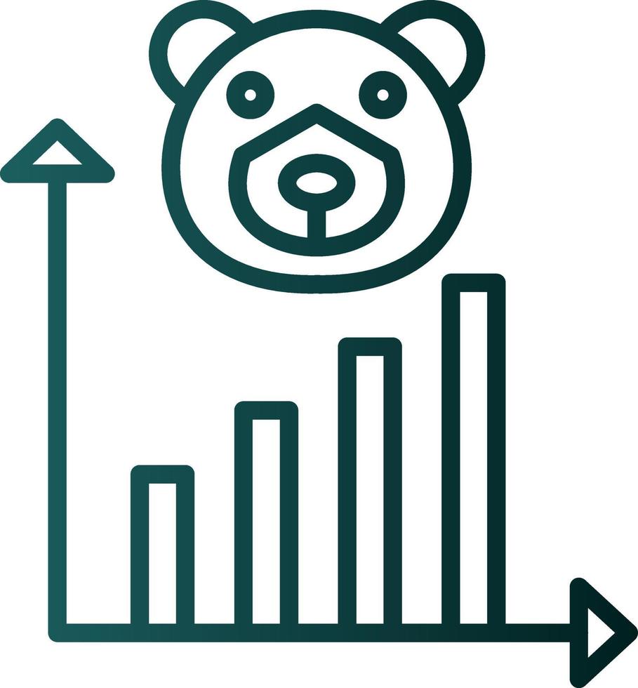 Bear Market Vector Icon Design