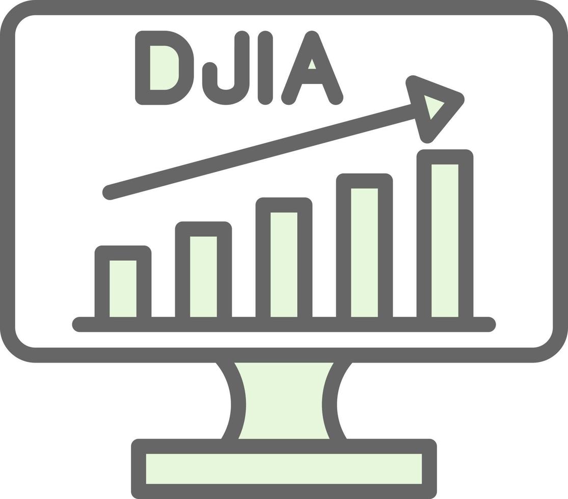 diseño de icono de vector de djia