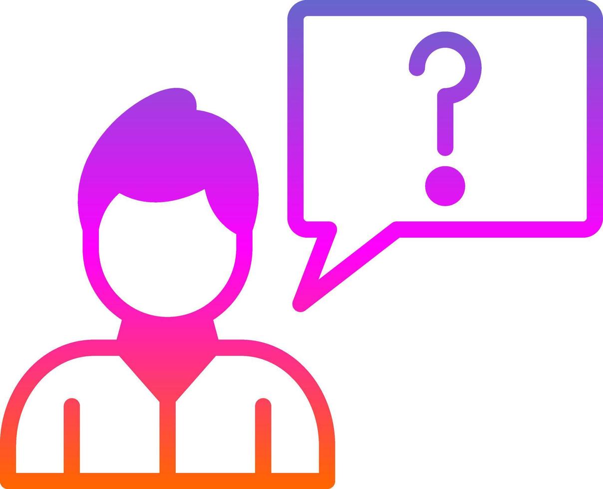 Ask Vector Icon Design